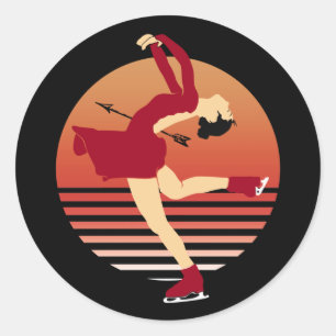Figure Skating - Art Of Ice Dancing Classic Round Sticker