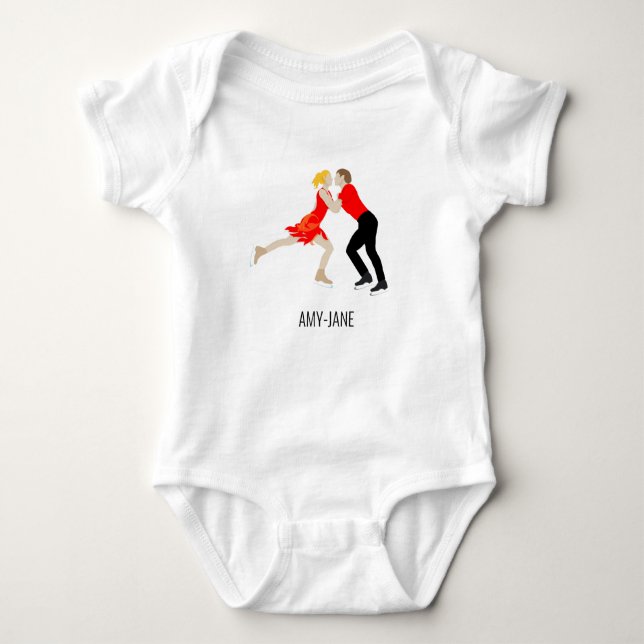 Figure Skating Baby Bodysuit (Front)