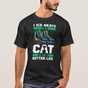 Figure Skating Cat Ice Skating T-Shirt
