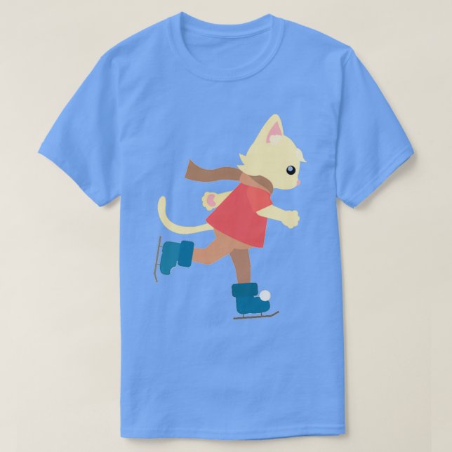 Figure skating cat T-Shirt (Design Front)