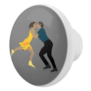 Figure Skating Ceramic Knob