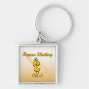 Figure Skating Chick Key Ring