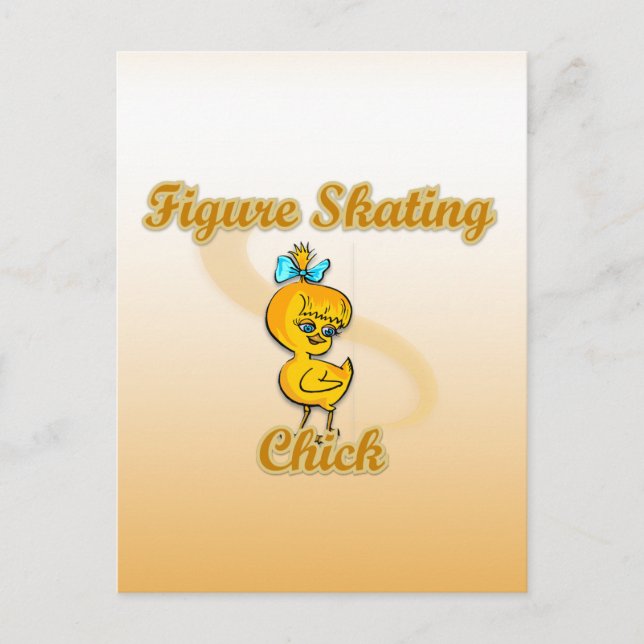 Figure Skating Chick Postcard (Front)