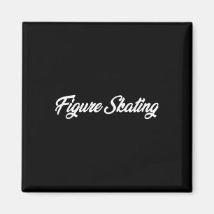 Figure Skating Cursive Text Novelty Hobby Magnet