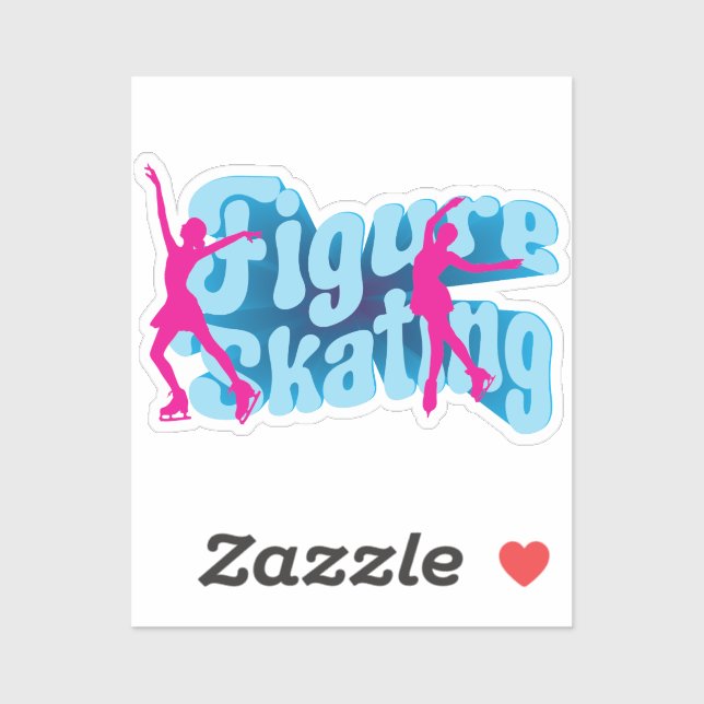 "Figure Skating" Custom-Cut Vinyl Sticker (Sheet)