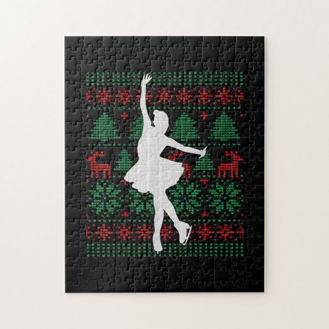 Figure Skating Dancer Ice Skate Dancing Happy Jigsaw Puzzle (Vertical)