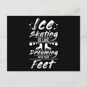 Figure Skating Dreaming Postcard