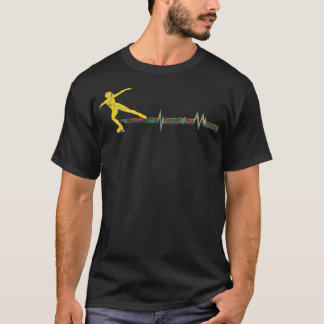 Figure Skating EKG Heart Line T-Shirt