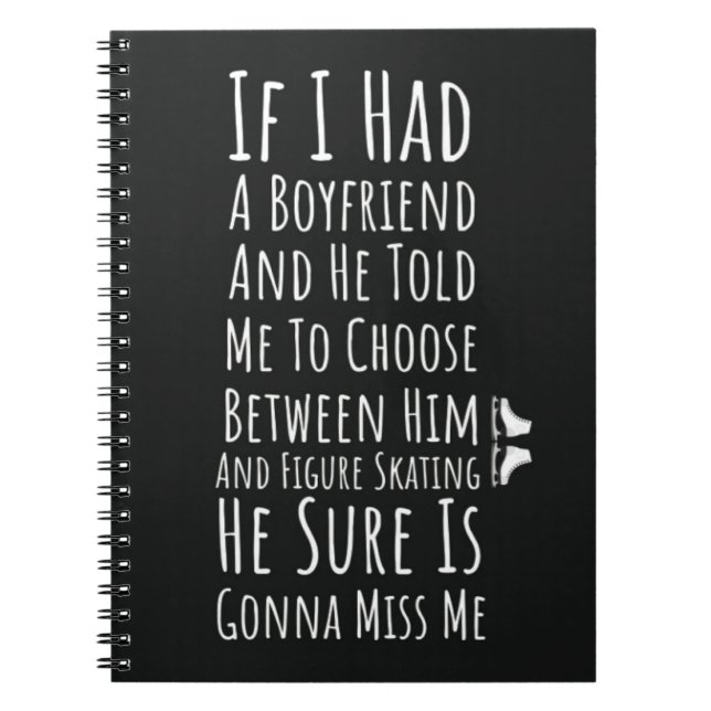 Figure Skating Gifts Female Women Girls For Her Notebook (Front)