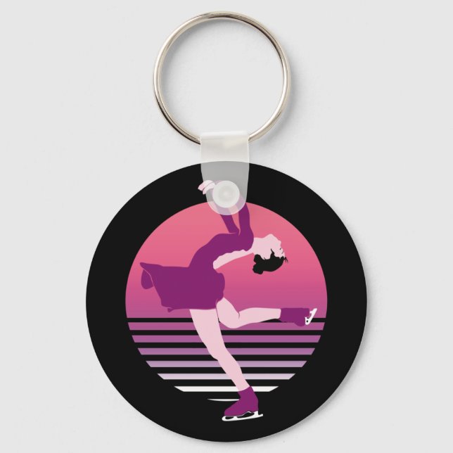 Figure Skating Girl - Art Of Ice Dancing Key Ring (Front)