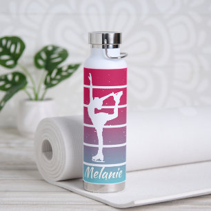 Figure Skating Girl customise name Water Bottle