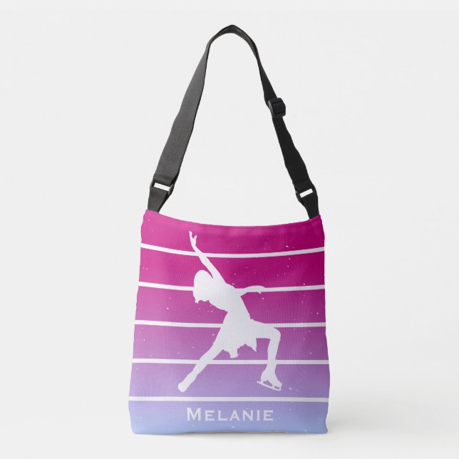 Figure Skating "Ice princess" custom name Crossbody Bag (Front)