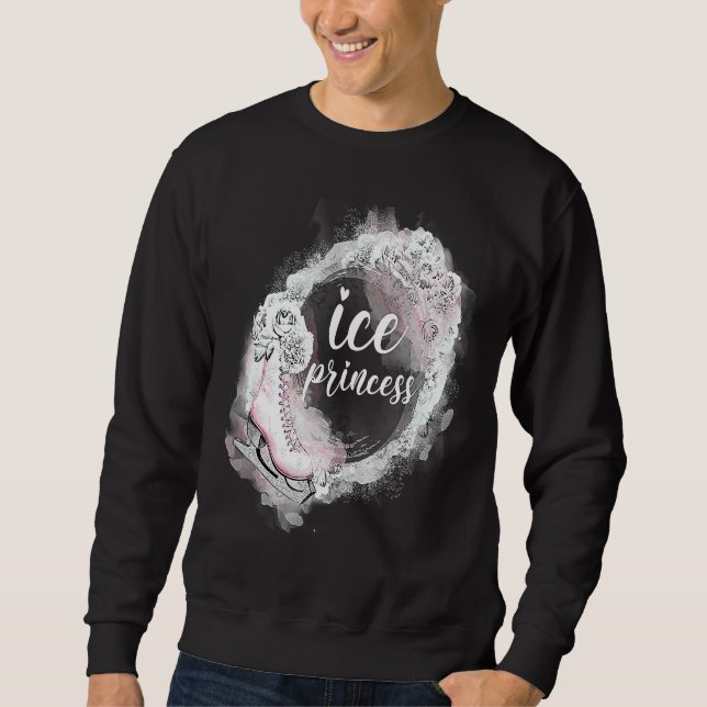Figure Skating Ice Skater Princess Skate Sweatshirt (Front)