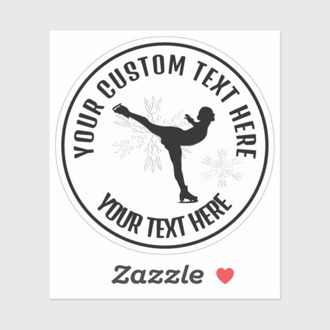Figure Skating Ice Skating  Female Custom Vinyl (Sheet)