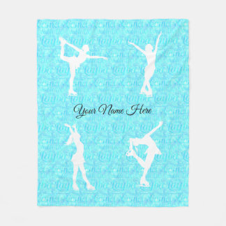 Figure Skating Ice Skating Personalised Throw Fleece Blanket