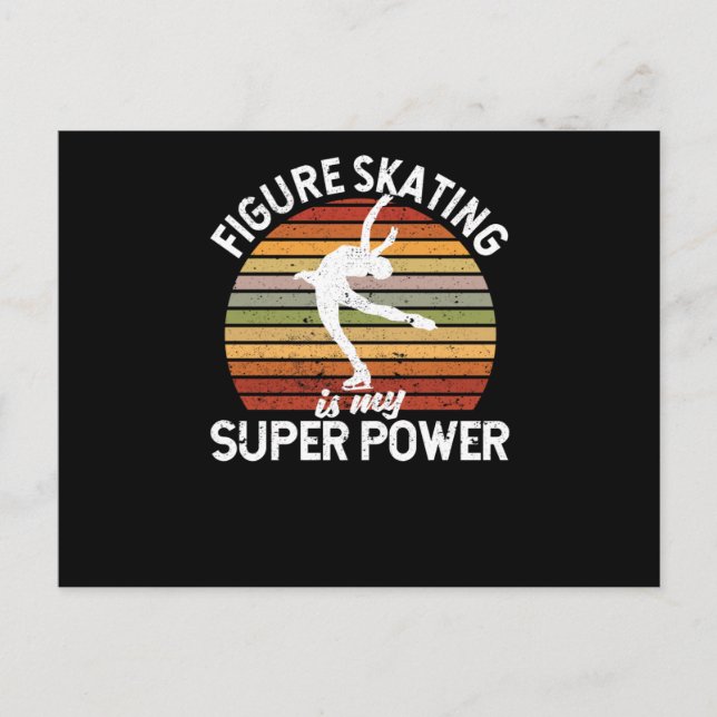 Figure skating is my superpower Winter sports Postcard (Front)