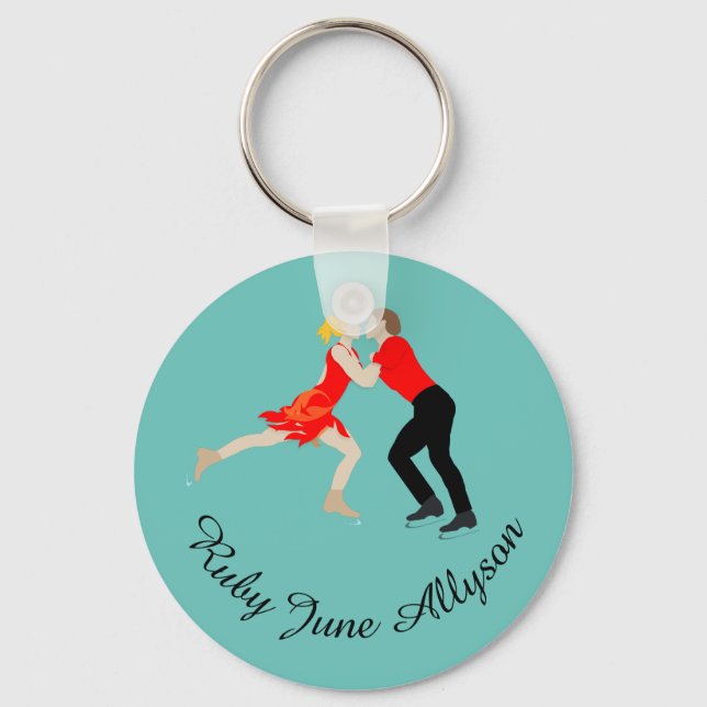 Figure Skating Key Ring (Front)