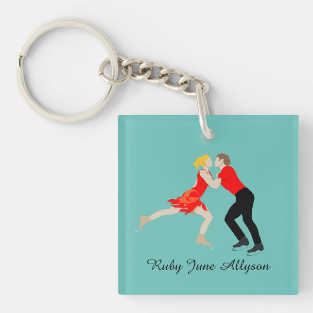 Figure Skating Key Ring (Front)