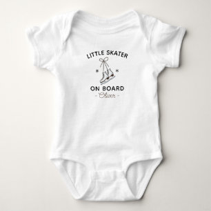 Figure Skating Little Skater on Board - Ice Skater Baby Bodysuit