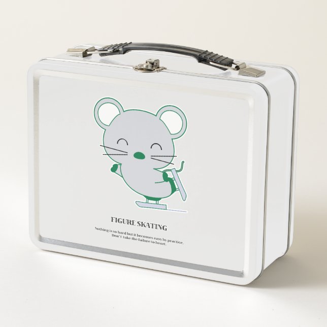 Figure skating metal lunch box (Front)