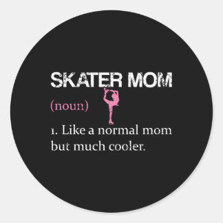Figure Skating Mum Ice Skate Skater Mum Classic Round Sticker