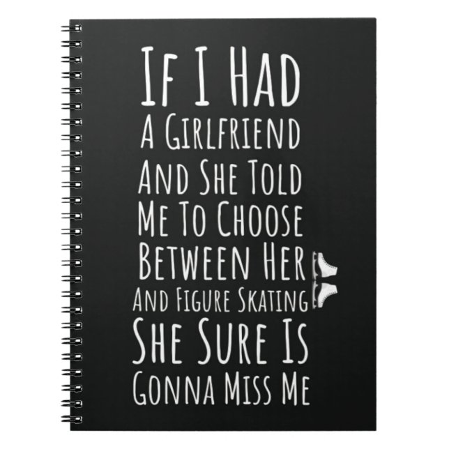 Figure Skating Ornaments Gifts For Him Skater Boys Notebook (Front)