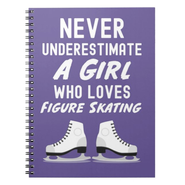 Figure Skating Ornaments Gifts Girl Skater For Her Notebook (Front)