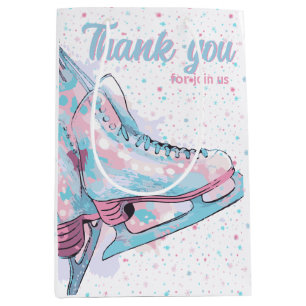 Figure skating party  medium gift bag
