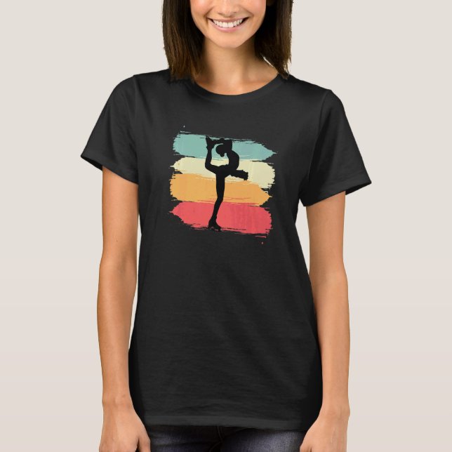Figure Skating Retro Skater or Dancer T-Shirt (Front)