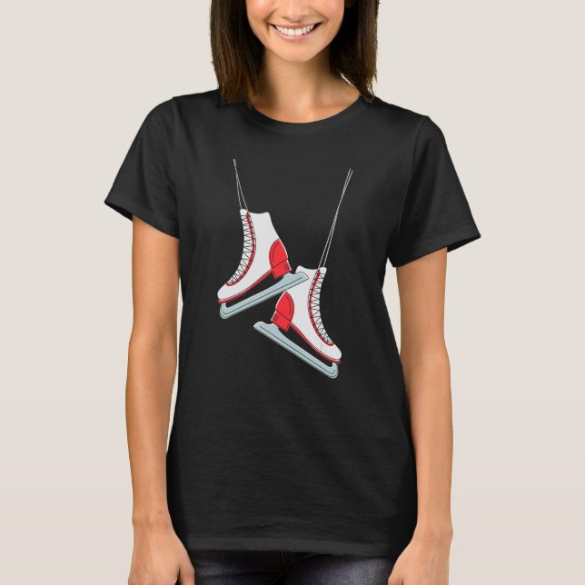 Figure Skating Shoe Ice Skater Instructor Skates S T-Shirt (Front)