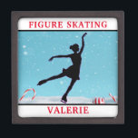 Figure Skating Snowflake  Gift Box<br><div class="desc">Figure Skating Snowflake design with the name of your figure skater!</div>