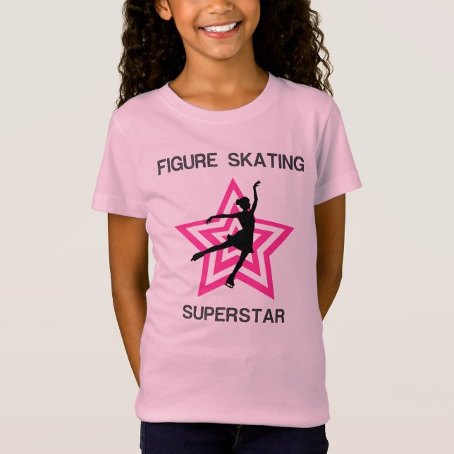 Figure Skating Superstar Girls T-Shirt (Front)