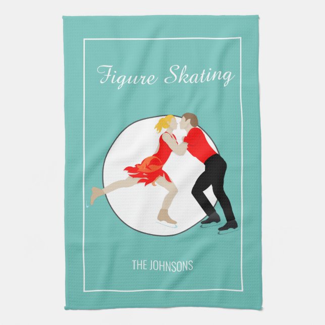 Figure Skating Tea Towel (Vertical)