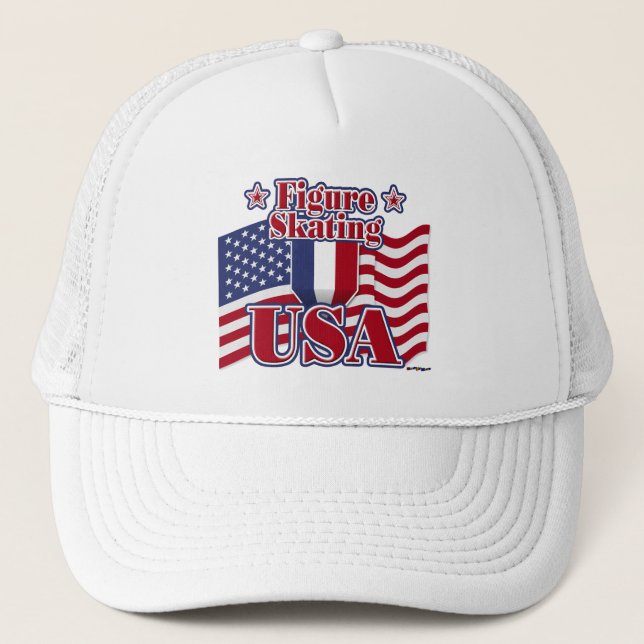 Figure Skating USA Trucker Hat (Front)