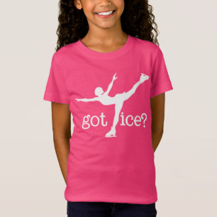 Figure Skating White Text with Skater - Got Ice T-Shirt