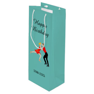 Figure Skating Wine Gift Bag