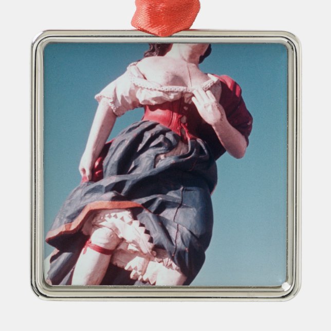 Figurehead from unknown sailing ship metal tree decoration (Front)