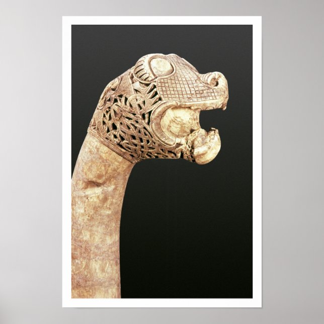 Figurehead of a Viking Longship, found at Oseberg, Poster (Front)