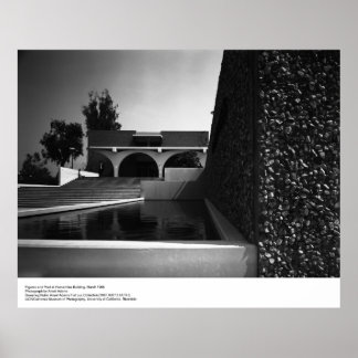Figures and Pool at UCR, March 1966 by Ansel Adams Poster