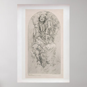 Figures Decoratives 8 by Alphonse Mucha  Vintage Poster