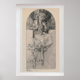 Figures Decoratives by Alphonse Mucha  Vintage Poster