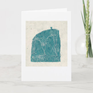 Figures holding hands card