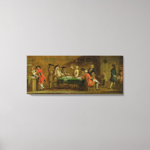 Figures in a Tavern or Coffee House, 1720s (oil on Canvas Print