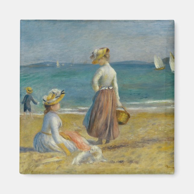 Figures on the Beach - Pierre-Auguste Renoir Magnet (Front)