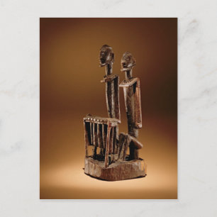 Figures with xylophone postcard