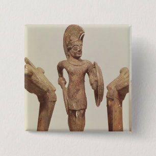 Figurine of a warrior, c.490 BC 15 Cm Square Badge