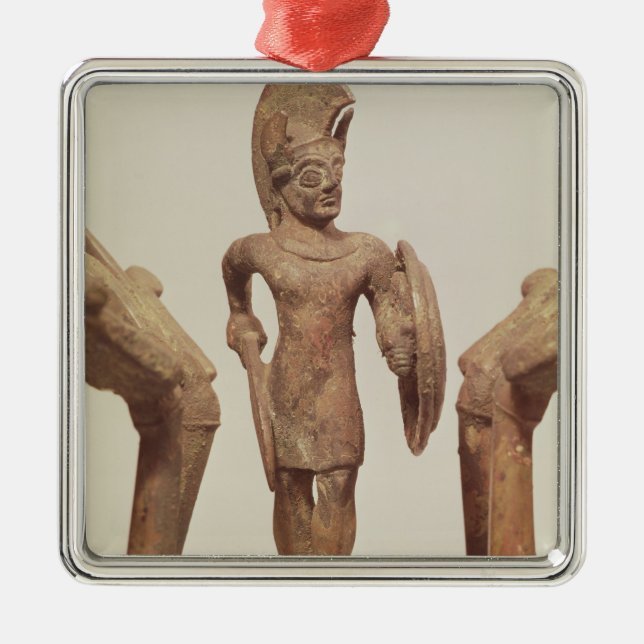 Figurine of a warrior, c.490 BC Metal Tree Decoration (Front)