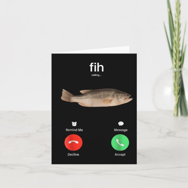 Fih Calling Remind Me Message Decline Accept Phone Card (Front)