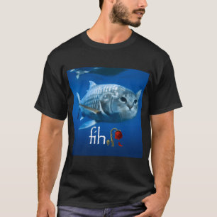 Fih Meme Funny Cat Fish - Ai Fish Cat Meme Trend F T-Shirt