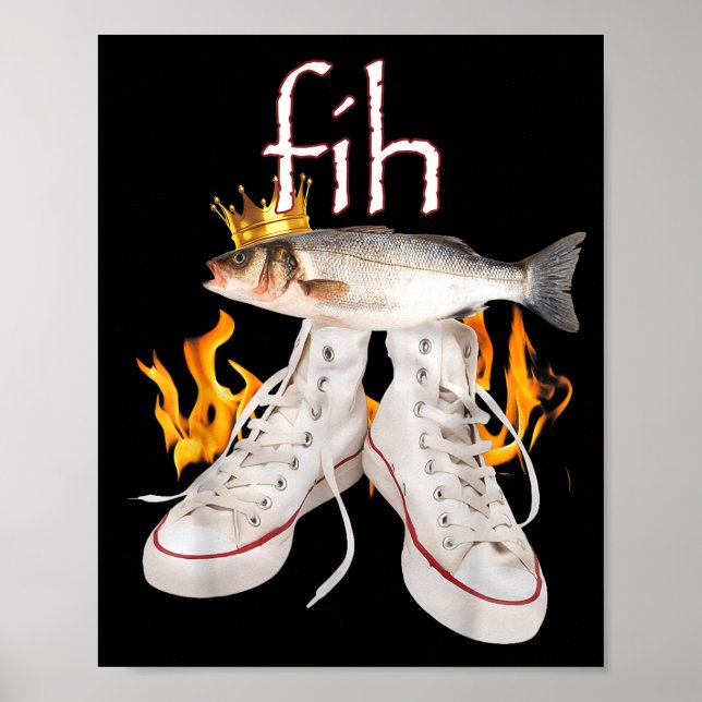 Fih Scute Ss Cute Sss Fish Funny Misspelled Fish M Poster (Front)